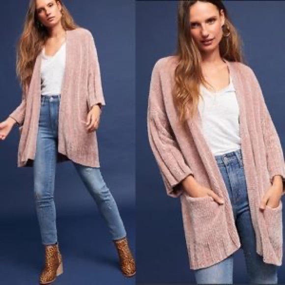 Anthropologie Sweaters - Anthropologie Moth Chenille Oversized Cardigan
